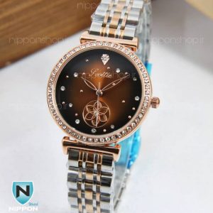 ساعت مچی زنانه اسکوتی طرح گل 004