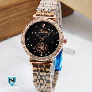 ساعت مچی زنانه اسکوتی طرح گل 002