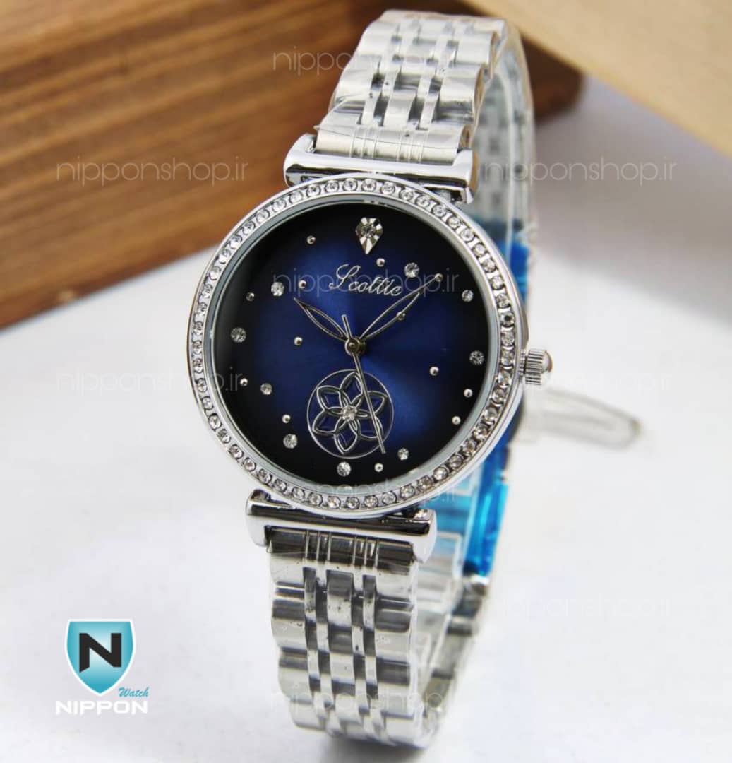 ساعت مچی زنانه اسکوتی طرح گل 001