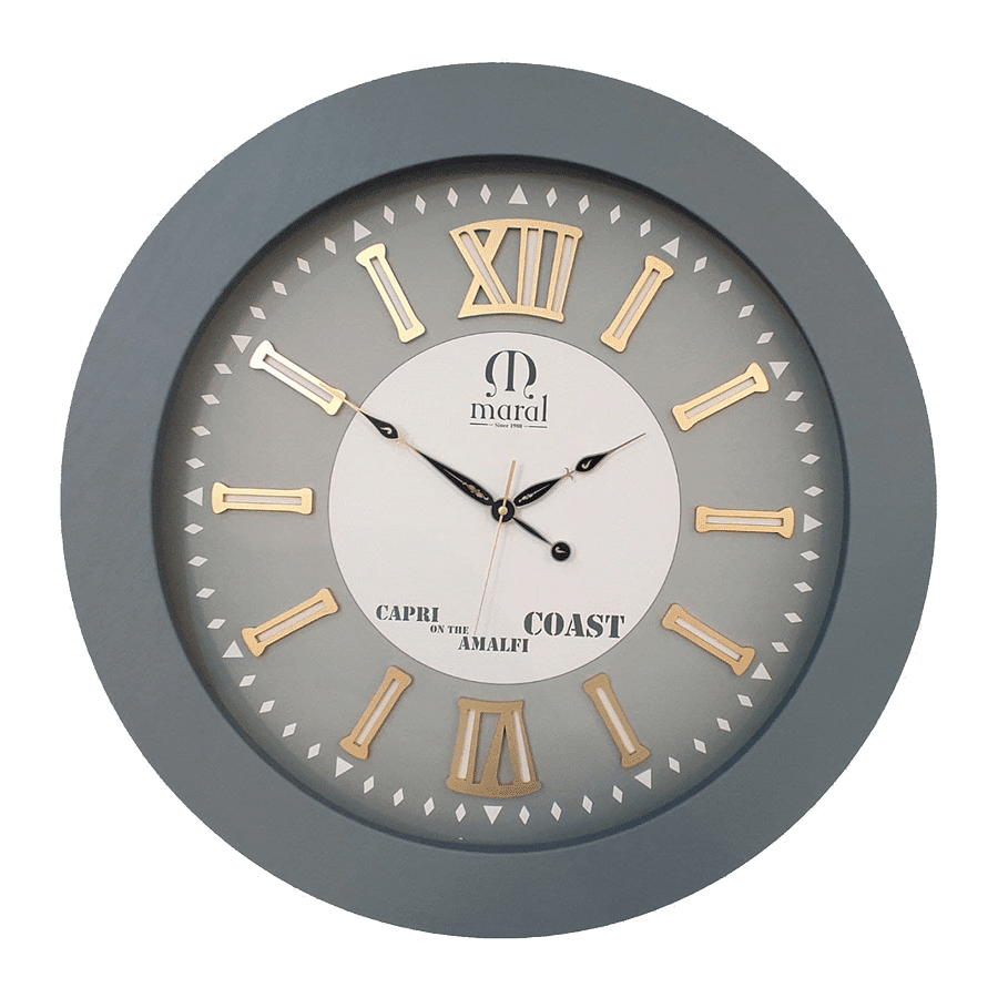 ساعت دیواری مارال کد P702 رنگ نقره ای