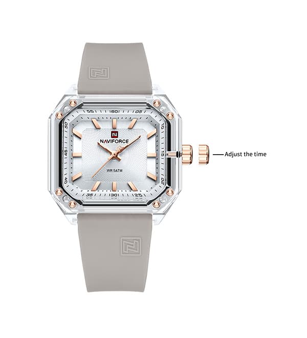 ساعت مچی زنانه نیوی فورس NF7106 S/W/GY